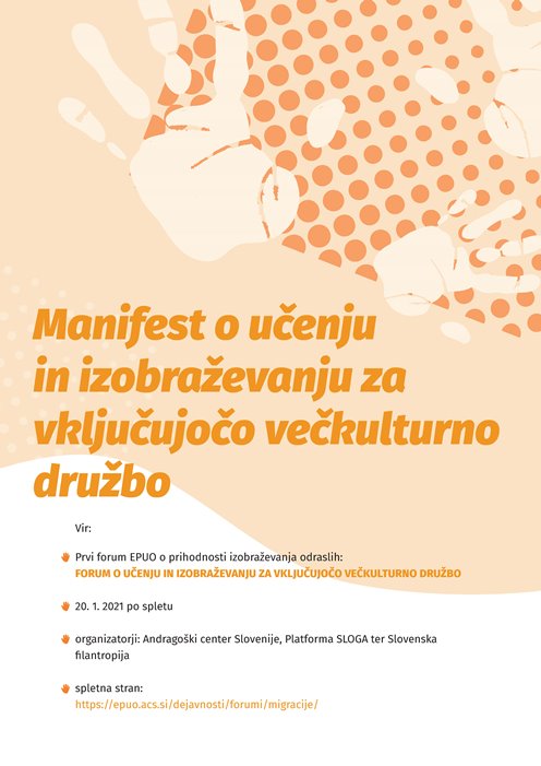 Manifest: Forum o učenju in izobraževanju za vključujočo večkulturno družbo